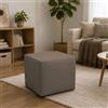 Talamo Italia - Pouf Acerbo, Poltrona multiuso, Poltroncina sacco, Pouf poggiapiedi, Made in Italy, 40x40 h42 cm, Tortora