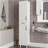 Dmora - Mobile Colonna Arkab, Pensile Bagno o Cucina, Armadio Alto Multifunzione, Mobiletto Multiuso, 35x31 h179 cm, Bianco