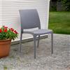 Dmora - Sedia da esterno Miranda, Seggiola da giardino, Seduta outdoor multiuso, Panchina da giardino, Made in Italy, 54x46 h80 cm, Grigio