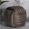 Dmora Pouf Karori, Poltrona Multiuso, Scendiletto, Pouf poggiapiedi, 45x45 h45 cm, Grigio