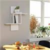 Dmora - Mensola Hyperion, Scaffale, Ripiano a muro, Scaffalatura multiuso, 64x20h70 cm, Bianco