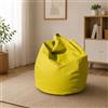 Talamo Italia-Pouf a Sacco Elegante, Colore Giallo, Misure 80 x 120 x 80 cm