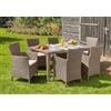 Dmora Poltrona da Esterno Casina 60x62 cm Grigio Tortora Resistente ai Raggi uv Impilabile, Braccioli