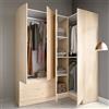 Dmora Guardaroba Grande Sillara 90.5x184h cm Marrone Rovere 2 Cassetti 4 Ripiani, Armadio Camera da Letto Appendiabiti