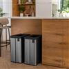 Dmora Pattumiera Denno 27x44x69h cm Grigio Scuro Capacità 54 lt un Cestino, Colore Cestino Grigio