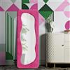 Dmora - Specchio Parnaiba, Specchiera, Articolo d'arredo a muro, Decorazione con specchio, 40 x 4 h160 cm, Fucsia