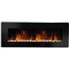 Dmora Camino Elettrico Dtamburin, Stufa elettrica, Focolare Elettrico a Parete, Caminetto Moderno, Made in Italy, 11x127 h50 cm, Nero