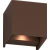 TopLight PERTH APPLIQUE BIEMISSIONE 10X10CM CORTEN LED 3000/4000 °K 10W 520LM IP65IP65