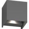 TopLight PERTH APPLIQUE BIEMISSIONE 10X10CM GRIGIO ANTRACITE LED 3000/4000 °K 10W 520LM IP65IP65