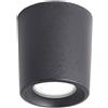 TopLight PISA PLAFONIERA PICCOLA 1 LUCE NERO IP55 ATTACCO GU10 LAMPADINA INCLUSA