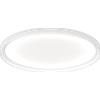 TopLight PLANA APPLIQUE PLAFONIERA D60 CM BIANCO BIEMISSIONE DOPPIA ACCENSIONE WALL STEP + CCT 3000 3500 4000 SWITCH