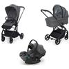 FOPPAPEDRETTI - Trio Tic Toc Stone con Seggiolino Auto Disk Infant Rekline
