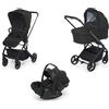 FOPPAPEDRETTI - Trio Tic Toc Ebony con Seggiolino Auto Disk Infant Rekline
