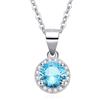 Dada Gioielli Collana Rotondo Punto Luce Argento 925 | 9mm, Zirconi Brillanti, Catenina 45+5cm