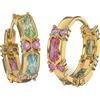 SANICO Srl Bjt415 orecchini ring/cristalli multicolor 19mm gold plated - - 951467745