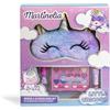 MARTINELIA - Set trucco per bambini e maschera da notte unicorno - tavolozza di 15 ombretti + 2 applicatori + 1 smalto per unghie + 1 lucido + 1 maschera per dormire - regalo per ragazza dai 3 anni