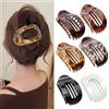 Pmueuff 6 Pezzi Mollette Capelli Donna, Pinze per Capelli Adatto a Capelli Spessi e Sottili, Antiscivolo, Eleganti Mollettone Capelli Donna, Nuove Forcine Piatte dal Design Curvo Accessori Capelli