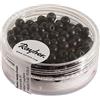 Rayher 14690576 - Perline in vetro, diametro 4 mm, confezione da 120 pezzi, colore: nero