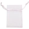 ATCG 12 sacchetti extra large in organza con coulisse, 40,6 x 61 cm, decorazione per festival, matrimoni, bomboniere, colore: bianco