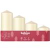 Bolsius Set di 4 candele lisce dell'Avvento - Diverse dimensioni 12-10-8-6 cm- Ø48mm - Decorative - Per la casa - A lunga durata - Non profumate - Con cera vegetale naturale - Senza olio di palma