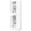Shally Dogan Armadio Multiuso Grande 4 ante e 1 Cassetto Scarpiera Mobile Bianco 60x29x183 cm