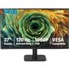 Monitor PC 27 Pollici FHD 120Hz 1080p HDMI DisplayPort VGA VESA Gaming Ufficio N