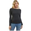 Lee - T Shirt Donna - vestibilità Slim - LS Boat Neck Tee - Cannella