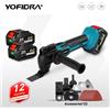 Yofidra Utensile oscillante multifunzione YOFIDRA, sega elettrica, taglierina, pala, macchina per tagliare il legno, compatibile con batteria Makita 21V.