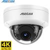 ASECAM Telecamera IP 8MP 4K POE Esterna H.265 Onvif Cupola interna in metallo CCTV Visione notturna Telecamera di videosorveglianza 4MP