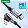 UGREEN Cavo UGREEN MFi da USB C a Lightning per iPhone 14 13 12 Pro Max PD 20W cavo dati USB a ricarica rapida per iPhone per iPad