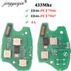 Jingyuqin 433Mhz Auto Chiave A Distanza Circuito Vestito per Renault Clio Scenic Kangoo Megane ID46 PCF7946/PCF7947 4A-cf7952E Chip