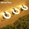 SHENZHITECH 1/4PCS Luci solari per esterni, Luce d'atmosfera impermeabile, Lampade interrate per esterni, Illuminazione da parete, Lampada da prato, per l'arredamento del giardino del balcone