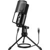 FIFINE Microfono in Streaming USB FIFINE con filtro Pop, Set di microfoni a condensatore con controllo Tap-to-Mute e Vol per PC, registrazione, YouTube-K669PRO1