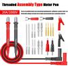 SNAKOL Kit cavi di prova multimetro 22 pezzi sonda in Silicone cavo di prova SMD assemblato filettato asta misuratore universale senza saldatura rimovibile 20A