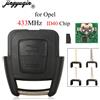 Jingyuqin Telecomando Smart per Auto 433Mhz con Chip ID40 per Opel Astra G, Zafira 93176615 BOSCH TS, 2 Pulsanti