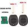 Jingyuqin 433MHz 28268-8H700 per Nissan Patrol Navara X-Trail Serena Primera Micra Almera ID46 Chip Telecomando Chiave Auto