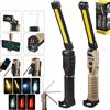 ESMARTER Faretto LED Pieghevole di Emergenza, Luce da Lavoro COB Portatile con Magnete Potente, Torcia Ricaricabile Tipo C, Lampada Super Luminosa