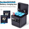 PALO Per GoPro hero 10 Batteria da 2000 mAh + caricabatterie intelligente LCD con porta di tipo C per GoPro Hero 9 Go Pro 10 hero 11 12 Telecamere sportive