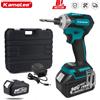 Kamolee 588Nm Avvitatore elettrico a percussione senza fili Cacciavite a 5 velocità Utensile elettrico 1/4" con 3 luci a LED per batteria Makita