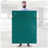 QJH A0 Tappetino da taglio bifacciale oversize Artigianato in pelle e cucito Tappetino per banco da lavoro Misurazione Tappetino protettivo in PVC durevole
