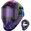 ARCCAPTAIN Casco per saldatura ARCCAPTAIN Design ribaltabile Oscuramento automatico ad energia solare Ture Color Ampia visualizzazione Maschera per saldatori MIG MAG TIG