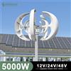 NONE 5000W 48V Asse verticale Turbina eolica Mulino a vento Ricarica di energia Campeggio domestico con sistema di batterie al litio solare