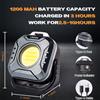 liitokala Mini lampada da lavoro a LED magnetica da 500 lumen 1200 MAh ricaricabile per la riparazione di auto luce di emergenza regali da uomo per marito papà