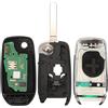 Jingyuqin Chiave Auto Remota Pieghevole 433MHz con Chip 4A a 2/3 Pulsanti per Renault Dacia Logan 2 Kadjar Captur Megane 3 Symbol Sandero 2 Duster