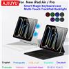 AJIUYU Magic Keyboard per iPad Pro 13 11 M5 2025, Custodia Magnetica Intelligente per iPad Air 13 Pro 11 12.9 Air 4 5 A16, Cover Tastiera Multi-Touch