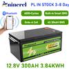 ANENJI Batteria LiFePO4 Aninerel 12.8V 304Ah 3.84Kwh 6000+ Cicli BT 12V 300Ah Batteria Portatile per Casa, Solare, Camper, Golf Cart, Batteria al Litio