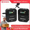 SYNCO 【EU STOCK】Moman C2 Microfono Lavalier wireless 2.4G con clip, portata 70 m, batteria da 8 ore per lezioni online e registrazioni dal vivo