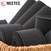 Meetee Nastro Elastico in Nylon Nero da 4M, 10-80mm, per Pantaloni, Cinture, Elastici per Abbigliamento, Nastro Elastico per Artigianato e Accessori da Cucito