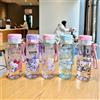 Sanrio Borraccia trasparente Sanrio originale da 500 ml, con personaggi dei cartoni animati Kuromi, Cinnamoroll e Melody, in Tritan, materiale sicuro, ideale come regalo.