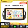 Podofo Qualcomm 8-Core Carplay 2DIN Lettore multimediale per auto Android per FIAT 500 2007 2008-2015 Navigazione GPS DSP WIFI FM RDS BT